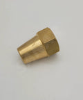 Propeller Shaft Nut For Longtail Mud Motors And Small Boats Like Canoe Gheenoe And John Boat Keyed Tapered Shaft Standard One Quarter Inch By Nineteen BSPP Short One And A Quarter Inch Brass Head Nut Built Tough For Rough Water shown