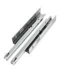 Heavy Duty Bottom Mount Drawer Slides Built For Rock Solid Performance; concealed steel tracks for smooth operation.