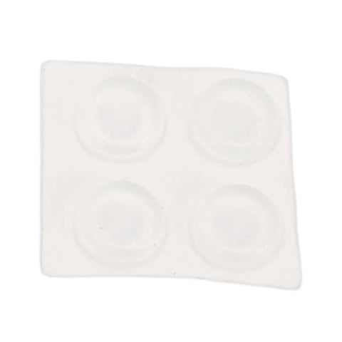 Clear acrylic sheet with four rounded indents, part of Acrylic Mail Sorter With Three Slots For Letters Envelopes Bills And Small Office Supplies