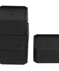 Stack of No Slip Furniture Leg Pads Set for Chairs and Tables with Heavy Duty Rubber Feet Guards, fits square legs up to 2 inches.