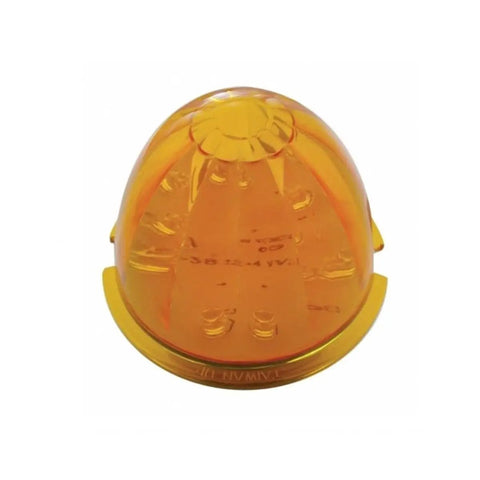 Watermelon Flush Mount Cab Light Kit With Low Profile Bezel 17 LED Dual Function Amber LED And Amber Lens Epoxy Coated Easy Install