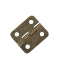 Mini Vintage Hinges Set With Screws, 20 Piece Bronze Pocket Flush Hinges For Gift Boxes, Dollhouses, Cabinets And Jewelry Boxes, 18 X 16 Mm, Easy DIY Install, Durable Metal Hinges For Small Woodworking Projects.