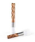 Heavy Duty Carbide Roughing End Mill Four Flute Tungsten Steel Router Bit For Cnc Woodworking and Cabinet Build in packaging.