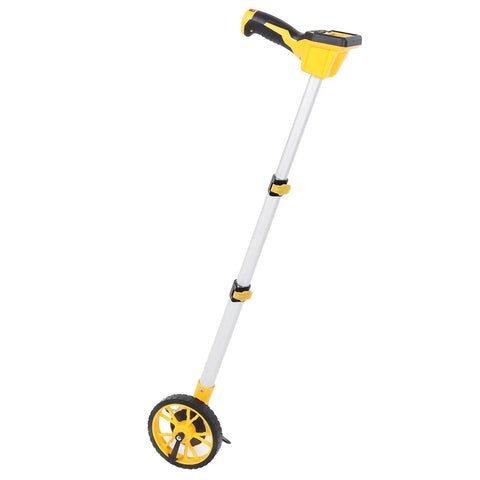 TOPINCN Digital Measuring Wheel, Backlit Display with a long ergonomic handle and yellow rotating wheel for precise measurements.