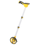 DAN&DRE Digital Display Measuring Wheel with Backlit LCD and IP54 for, featuring adjustable aluminum handle and yellow wheel.