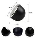 Front view of idain car dashboard thermometer vent clip; black plastic with clear display, 4 cm wide.
