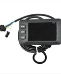 Front view of G518 Protocol 2 LCD Display For E Bike Dash With Backlit Screen 24 To 72V UART Smart Meter SM Connector Not Universal