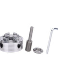 4 Jaw Lathe Chuck Set For Mini Lathe Alloy Steel Self Centering Wood Turning Chuck With Connecting Rod Wrench Heavy Duty Lathe Accessory