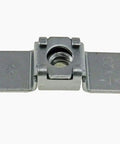 10 Pack 1/4-20 Weldable Floating Cage Nuts Heavy Duty Steel Fasteners For Forklifts And Rail Cars close-up view showing threaded center.