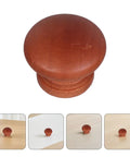 8 Piece Rustic Wood Cabinet Knobs Mushroom Shape Vintage Wardrobe Handles for Cabinets Drawers and Furniture with Screws Round Wooden Pulls