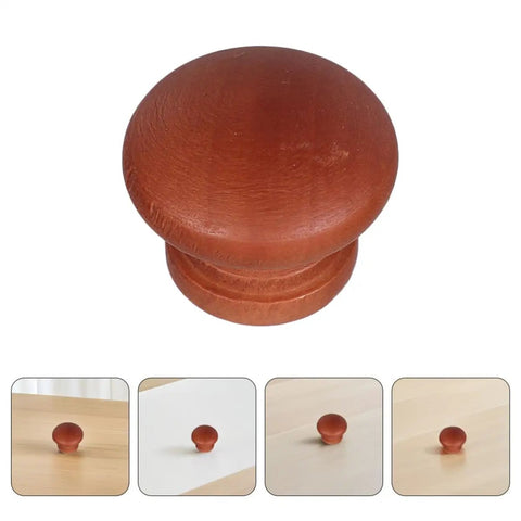 8 Piece Rustic Wood Cabinet Knobs Mushroom Shape Vintage Wardrobe Handles for Cabinets Drawers and Furniture with Screws Round Wooden Pulls