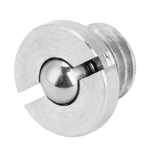 Kickass Stainless Steel Spring Loaded Ball Plungers M5X5 Threaded Set Featuring Flanged Heads And Ridiculously Smooth Action showing a close-up view of a stainless steel ball plunger.