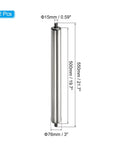 Top Shelf Heavy Duty Stainless Steel Conveyor Rollers 3 Inch Diameter 22 Inch Length Two Pack With Galvanized End Caps Rust Proof Smooth rolling stainless steel conveyor roller with dimensions.