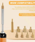 M2 To M8 Pro Grade Heat Set Insertion Tool Kit With Brass Knurled Nuts And Stainless Steel Tip Adapters for 3D printed parts