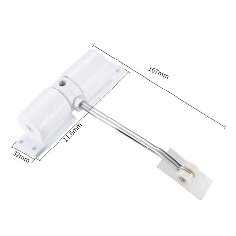 Auto Double Spring Door Closer For Shed, Garage And Office, Self Closing Aluminum Alloy Closer With Adjustable Tension