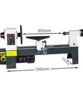 AOXHUGB Mini Wood Lathe For Jewelry Making And Bead Polishing 3200Rpm Motor With 75mm Faceplate, 590mm long, compact tool.