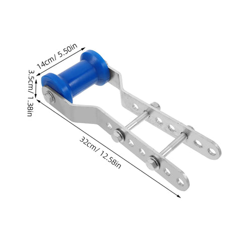Adjustable Boat Trailer Roller With Rubber Wheel And Steel Bracket For Hull Support Sealed Bearing Design