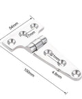 316 Stainless Steel T Shape Hinges Set For Boats And Yachts, Beefy Heavy Duty Marine Grade Hinges dimensions with measurements.