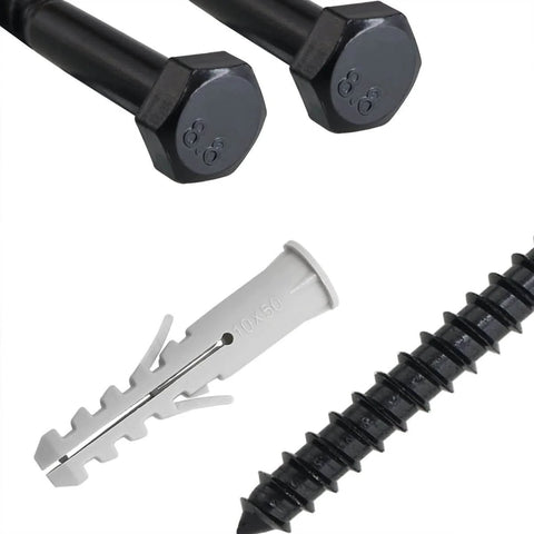Five Set Barn Door Wall Spacers With Screws Adjustable Spacers, showing M8x90mm bolts and 10x50mm anchors for sliding doors.