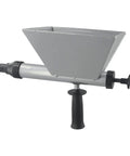 Heavy Duty Mortar Sprayer Electric Drill Attachment For Stucco Plastering Concrete with aluminum body and black grip handle.