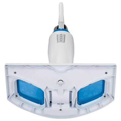 Bottom view of steam mop showing attachment for 4 Pack Microfiber Scrubby Mop Pads For PowerFresh 1940 Steam Mop Replacement.