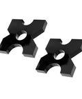 Beefed Up Arbor Press Plate Set, 2 Pack For 20 Ton And 32 Ton H Frame Presses, 1 Inch Thick, 7 By 7 Inch Base Plates With 4 Notches