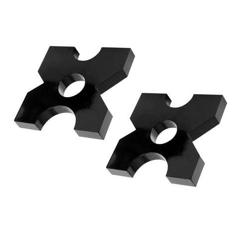 Beefed Up Arbor Press Plate Set, 2 Pack For 20 Ton And 32 Ton H Frame Presses, 1 Inch Thick, 7 By 7 Inch Base Plates With 4 Notches