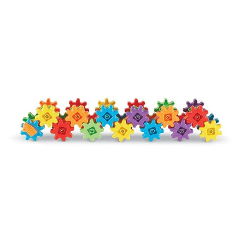 Colorful gear pieces from Learning Resources Gears Starter Building Set For STEM Activities And Fine Motor Skill Development