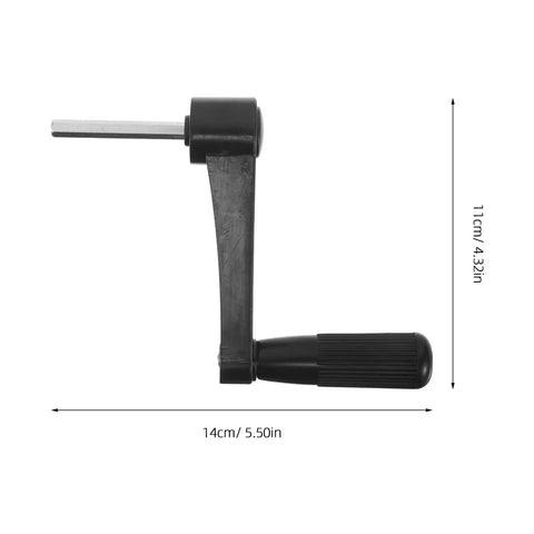 Solid 2 Piece Manual Crank Handle Replacement For Height Adjustable Office Desk Lift Quiet Silent Operation No Sweat Setup Heavy Duty Black Finish Upgrades Workshop Gear
