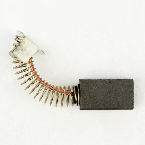Premium R02 Carbon Brush Replacement Set Built Tough As Nails And Slick For Smooth Power Tool Grind Fits Porter Cable And Black And Decker Models 126 226 345 360 362 Replaces N031635 883191, showing carbon brush with metal spring.