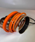 Top Notch Bucket Cylinder Hydraulic Seal Kit For Sumitomo Sh330a3 Excavator Rigs To Keep It Running Smoother All Day Long At Super Heavy Duty Job Sites Without Breakdowns Best Pro Seal Kit For Complete Project Maintenance And Repairs Done Now, orange and black hydraulic seals