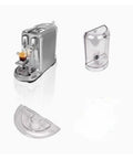 Replacement Water Reservoir For Capsule Coffee Makers No Fuss Install Water Tank Lid And Cover For J520 Plus Compatible Models Durable BPA Free Fits Capsule Machines Perfect For Quick Repairs next to coffee machine