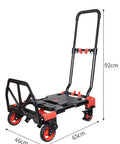 Heavy Duty Folding Flatbed Hand Truck Dolly For Moving Heavy Loads Portable Platform Cart With Easy Fold Storage Lightweight Durable Design For Home Garage Or Job Site Use, 92cm tall