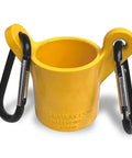 Keep Your Reach Tools Right At Hand With This Durable Wearable Holster Snaps Quickly Onto Belt Loops, yellow ABS holder with black carabiners.