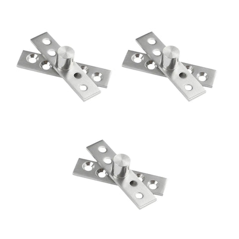 Three Piece 360 Degree Rotating Door Hinges Center Pivot Set for Easy Install Durable Painted Finish Smooth Operation Includes Hardware Ideal for Interior Doors and Home Renovations