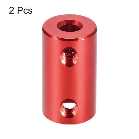 5mm To 10mm Bore Rigid Coupling Set Screw Shaft Coupler Aluminum Alloy Dark Red 2pcs for 3D Printer CNC Machines