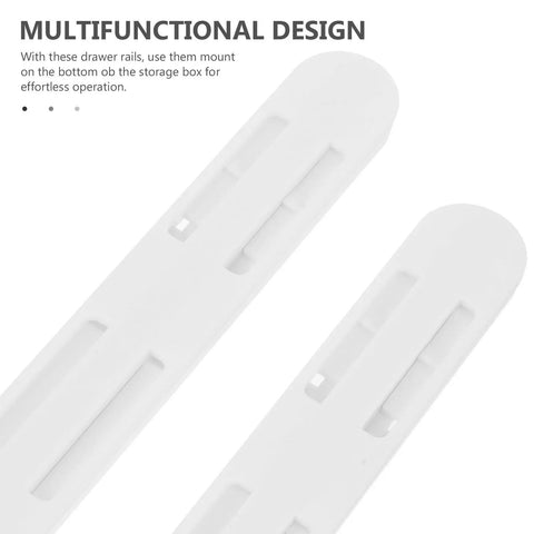 Two Pack Silent Bottom Mount Plastic Cabinet Drawer Slides For Kitchen And Bathroom Storage Easy Install No Cabinet Damage Smooth Glide Diy Friendly Upgrade