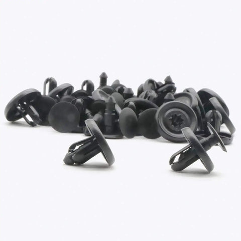 20 Pcs Engine Under Cover Push-Type Retainer Clips Replacement Kit For Toyota And Lexus Cars in black, loose pile view