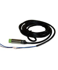Beefy Inductive Proximity Sensor With 4 mm Sensing Distance Cable Type Cylindrical M12 Thread Normally Open PR Series PRT12 4DO 10 to 30 VDC 3 Wire PRDA Standard Body, wired
