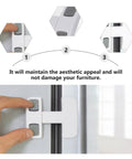 Hand using Fridge And Cabinet Safety Lock Set With Protective Plastic Covers, Quick Peel And Stick No Drill Install