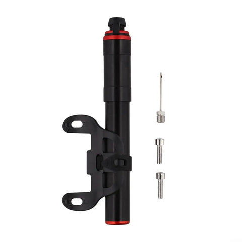 Ultra Lightweight Mini Bike Pump Hits 120 PSI for Road And Mountain E-Bike Tires With Dual Valve Aluminum Alloy Hand Portability Black