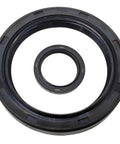 Close-up of seals from Honda Rancher Rear Axle Wheel Bearing Seal Kit For 420 500 520 ATVs Beefed Up For Foreman Models 2014 2023