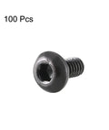 Premium M2x4mm Button Head Hex Socket Screws Black 100 Piece Set showing single screw detail for CNC machining and automotive builds.