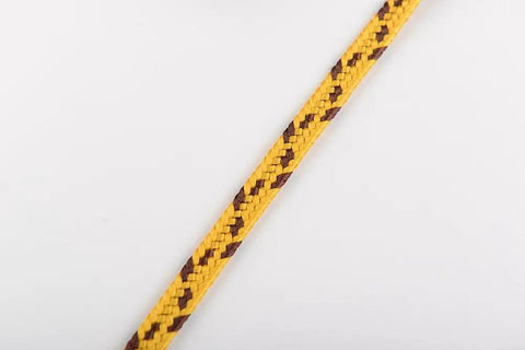Close-up of Thick Synthetic Silk Ito Sageo Cord For Katana Tsuka Wrapping, 300 Cm Saya Cord For DIY Handle And Sword Maintenance, Yellow