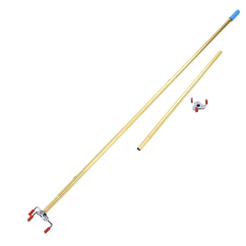 Heavy Duty Smoke Detector Removal Pole With Slick Aluminum Extension Handle For High Ceiling Fire Alarms, 3 pieces including attachment.