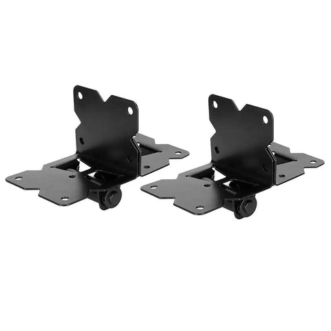 Complete Gate Hinge Kit For Fence Garden Door And Window Hardware Locks with black metal brackets and hinge set