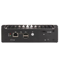 Kickstart Your Network Game With This Rock Solid Firewall Mini Computer Featuring A Pentium Gold Chip Four Blazing GbE Ports Sim Slot Opnsense Pfsense Ready Plug In And Tackle Heavy Routing Tasks Straight Out The Box: rear view showing ports and design.