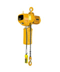 Workhorse Electric Hoist Chain Gantry Crane With Sturdy Mounting Brackets 0.5 Ton Capacity yellow chain hoist with control panel.