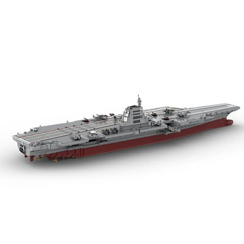 Badass 10009 Piece Military Aircraft Carrier Building Blocks Set 1 200 Scale Chinese Navy CV18 Warship Brick Model side view