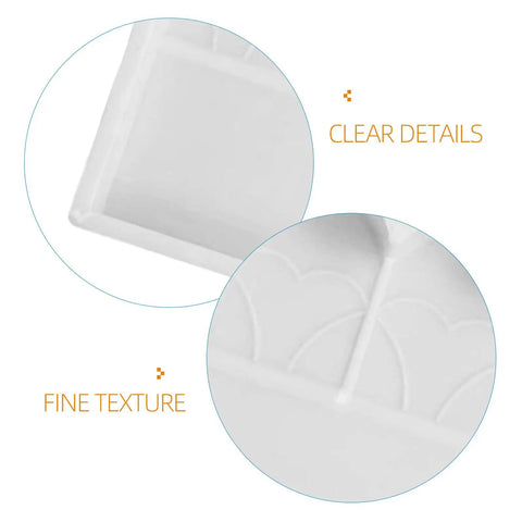 Close-up of Fence Concrete Mold For DIY Projects showing clear details and fine texture in plastic material.